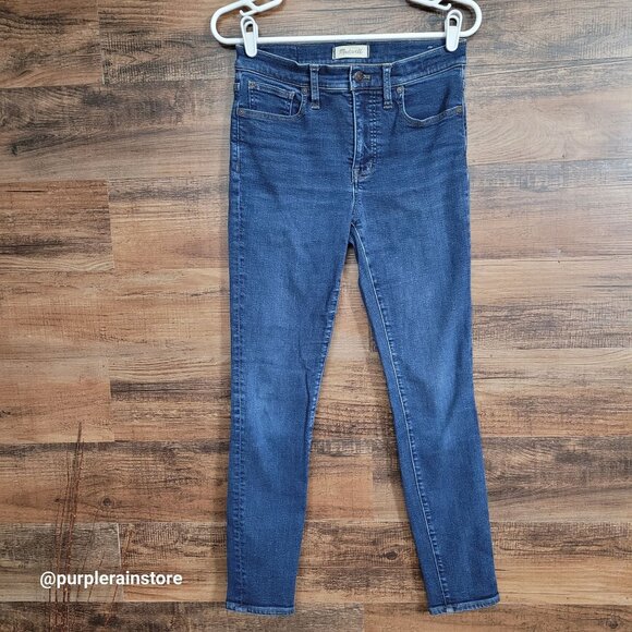 Madewell Jeans Size 27 Skinny 9" Mid Rise Tummy Control Woodland Wash MA938 - Picture 1 of 13